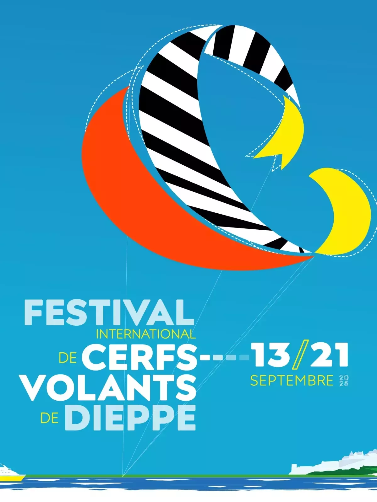 Le Festival International de cerfs-volants de  Dieppe
