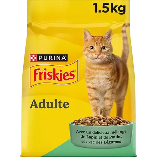 Friskies Chat Adulte Lapin Poulet Légumes 1,5kg