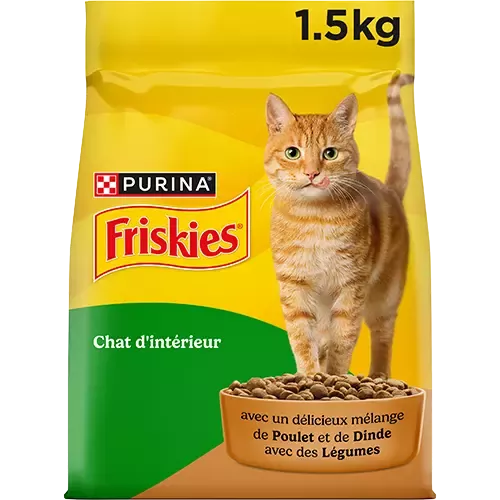 Friskies Chat d'Intérieur Poulet Dinde Légumes