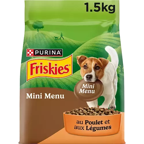 Friskies® Mini Menu Poulet - Croquettes pour petit chien