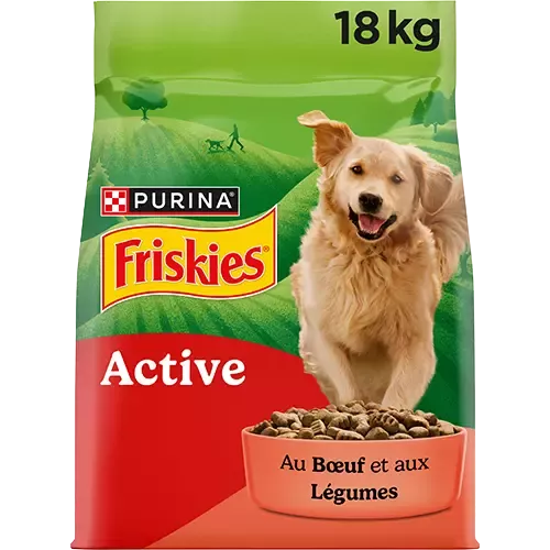 Friskies® Active - Croquettes au bœuf pour chien actif​
